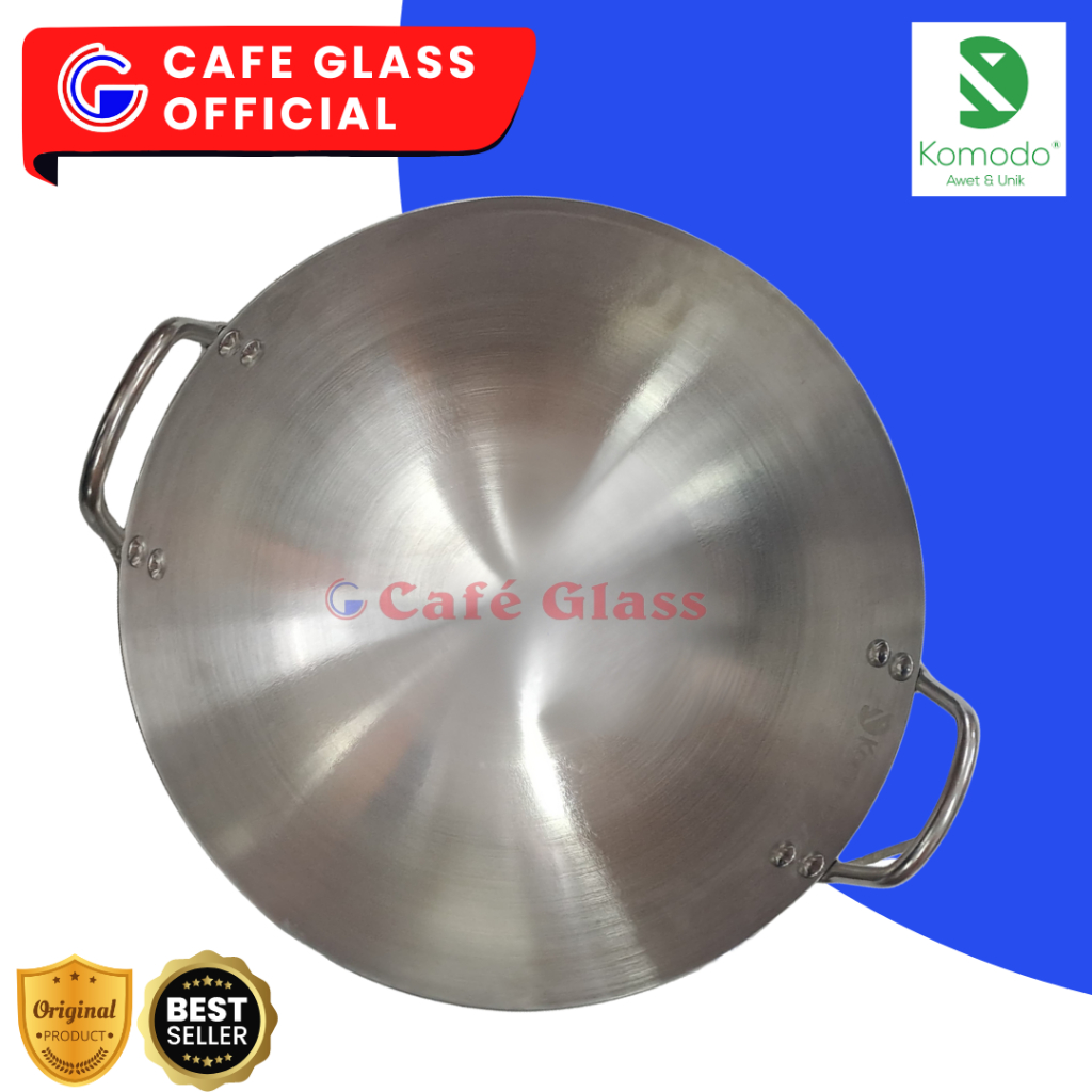 Wajan Stainless Premium - Wajan Anti Lengket - Wajan Kamilia Premium Penggorengan Komodo Stainless