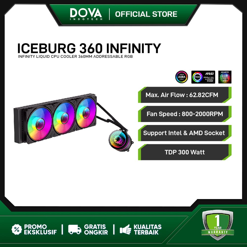 Jual Gamemax ICEBURG 360 Infinity CPU AIO Water Cooling | Shopee Indonesia