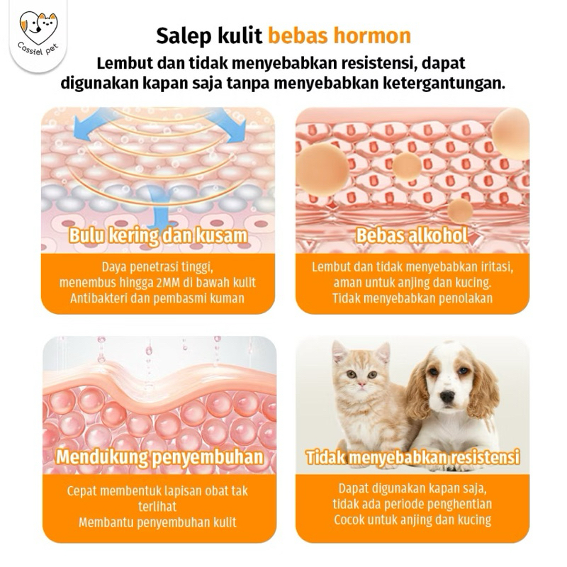 Jual Cassiel Pet Skin Care Cream Anti Jamur - Bakteri - Scabies ...