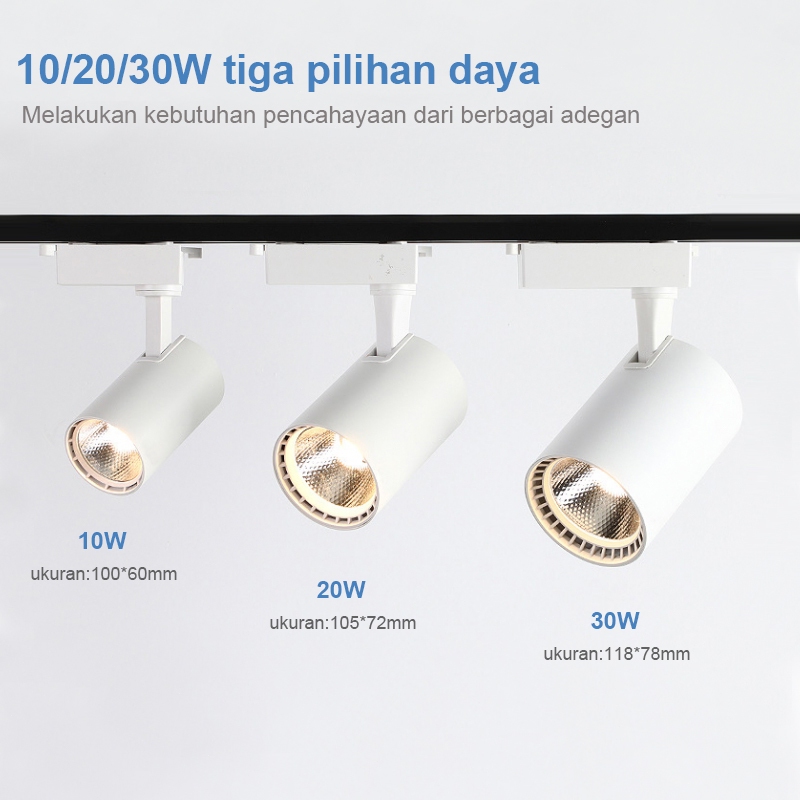 Jual LED LAMPU RELL TRACK LED SOROT LAMPU TRACKLIGHT REL SPOTLIGHT 10W ...