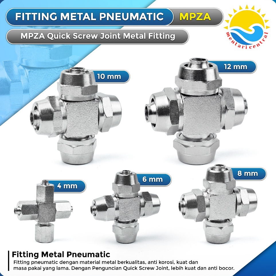 Jual Harga Terjamin FITTING METAL PNEUMATIC Sambungan Selang Ori ...