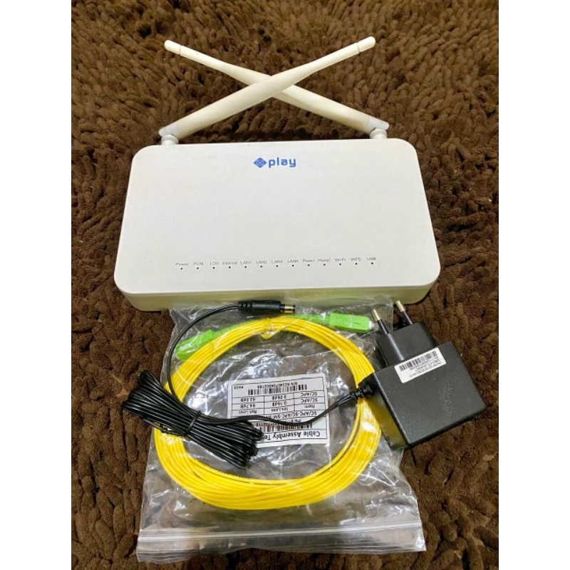 Jual Router Zte F660 V3 Play unit + adaptor + padcore | Shopee Indonesia