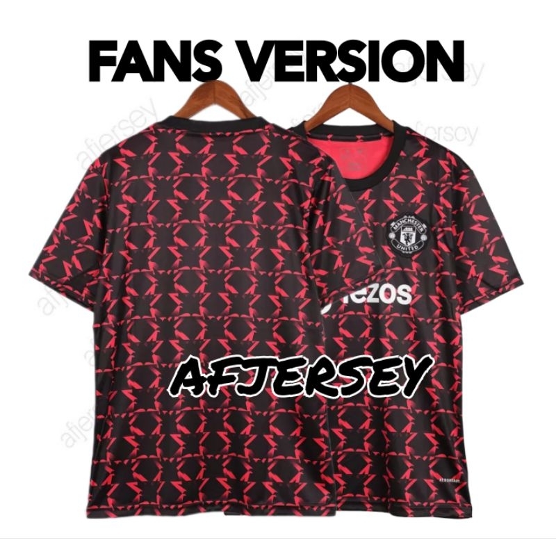 Jual Fans Jersey Bola Mu.id Mnchstr_Utd Trening TEZOS Merah 2024 2025 ...