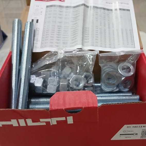Jual hilti anchor rod besi ulir besi rebar angkur HAS 5,8 M16 X 190 ...