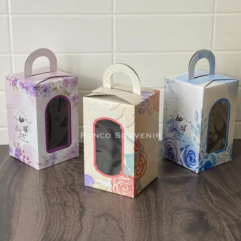 Jual 100 Pcs + Sablon Box Tenteng Motif Kemasan Botol/ Gelas Shell 9.5 ...