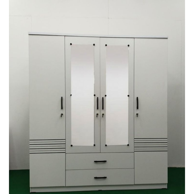Jual Lemari Pakaian 4 Pintu / Lemari Baju 4 Pintu Minimalis / Lemari ...