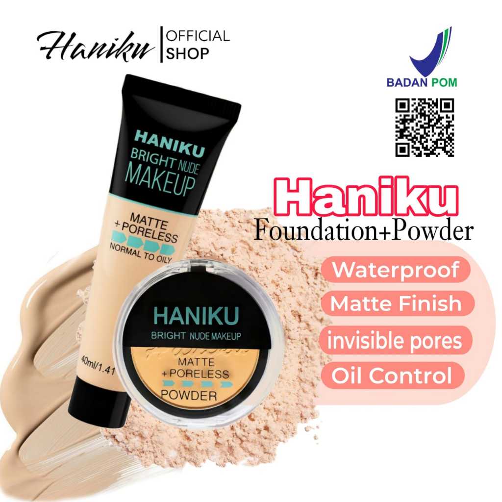 Jual Haniku Make Up 1 Set Lengkap 2in1 / Paket 2 in 1 Foundation ...