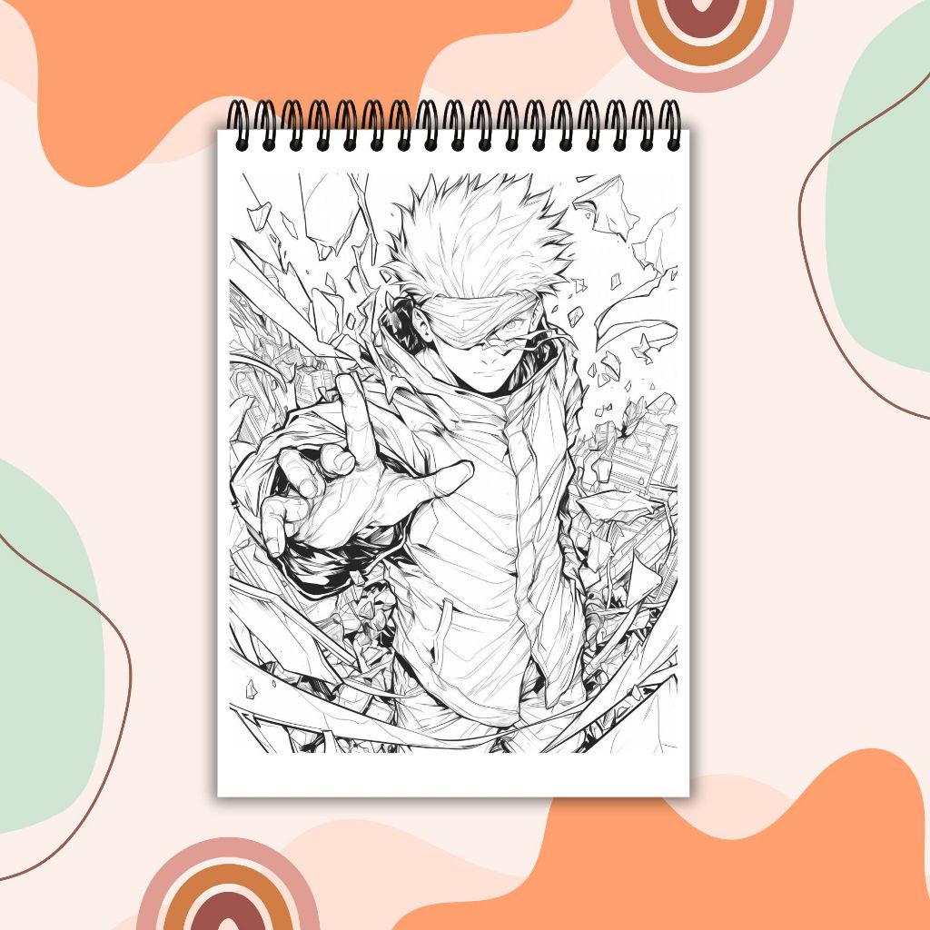 Jual YUH Gojo Satoru Coloring Book / Jujutsu Kaisen / Buku mewarnai ...