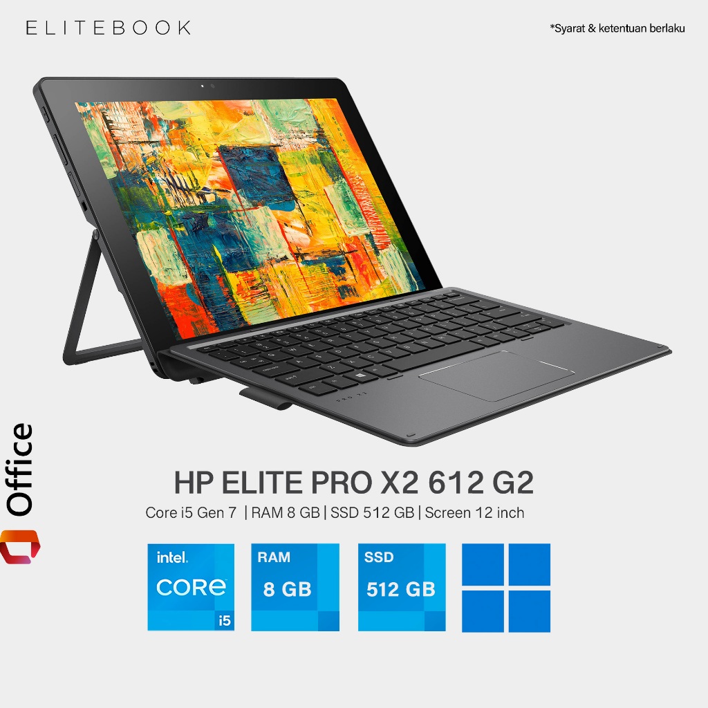HP Elite x2 360g 2in1ノート8GB 256GB 極軽804G