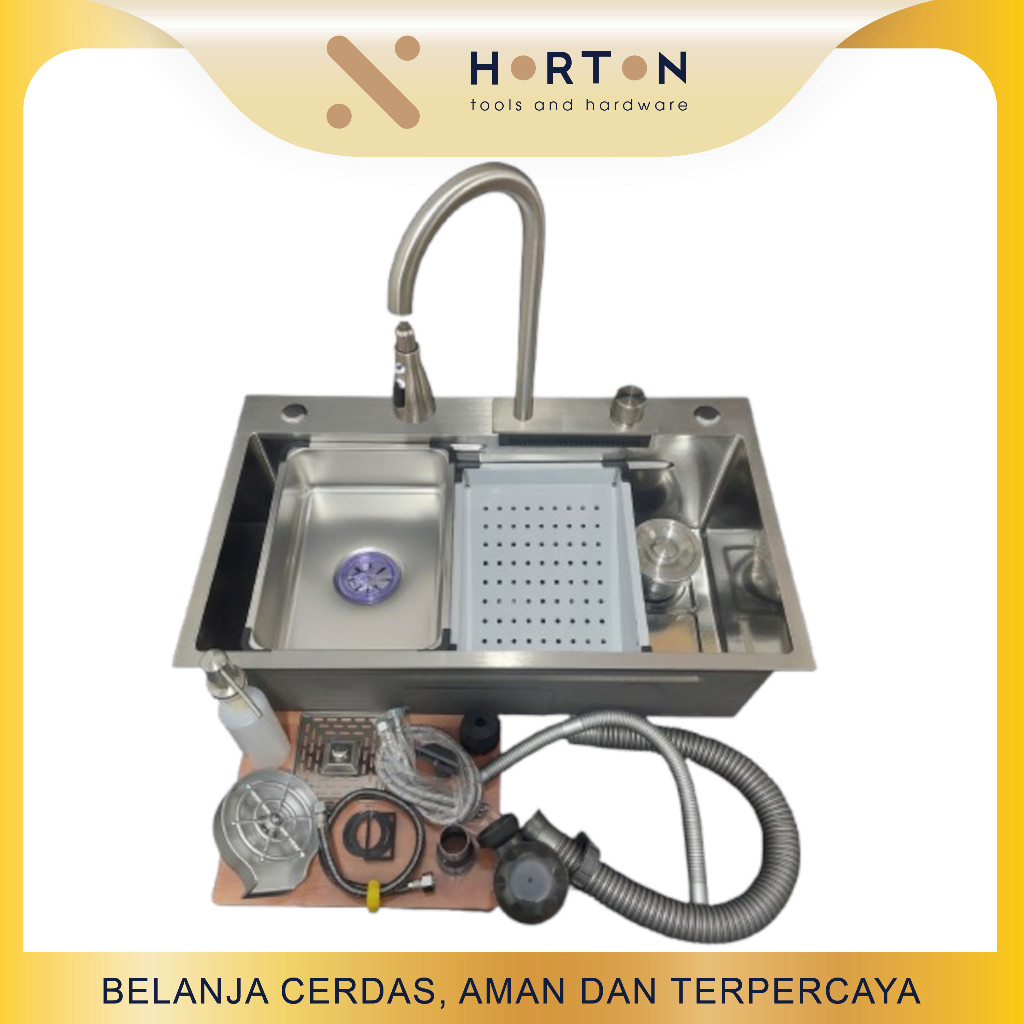 Jual BCP Set Full Stainless 7545 Honeycomb 1 Lubang / Wastafel Dapur ...