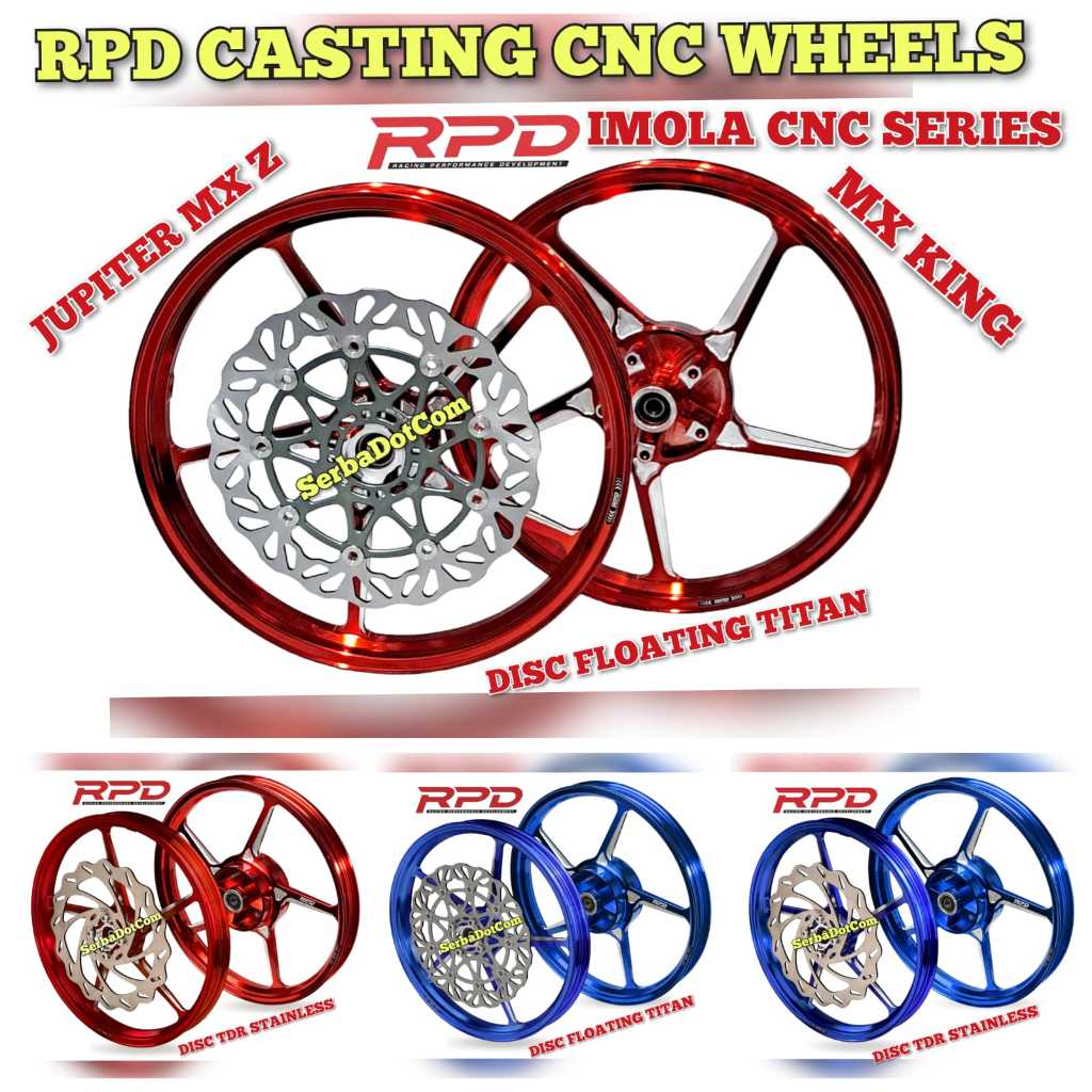 Jual RPD CASTING CNC VELG RPD IMOLA SERIES ORIGINAL JUPITER Z MX KING ...