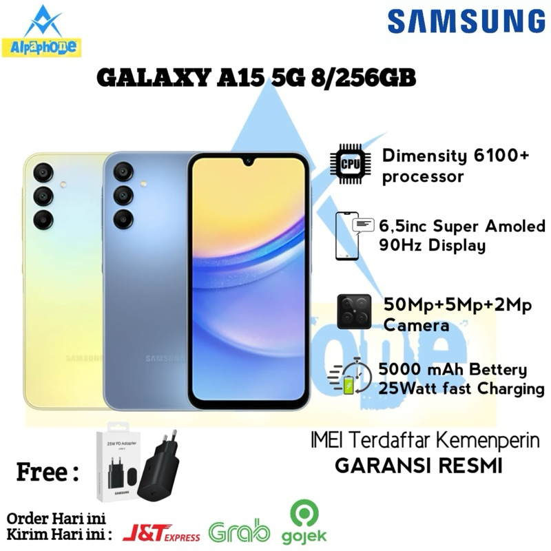 Jual Samsung Galaxy A15 5g 8/256 GB Garansi Resmi Samsung Indonesia