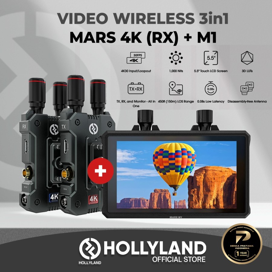 Jual Hollyland MARS 4K + M1 Display Wireless Video Transceiver | Shopee ...