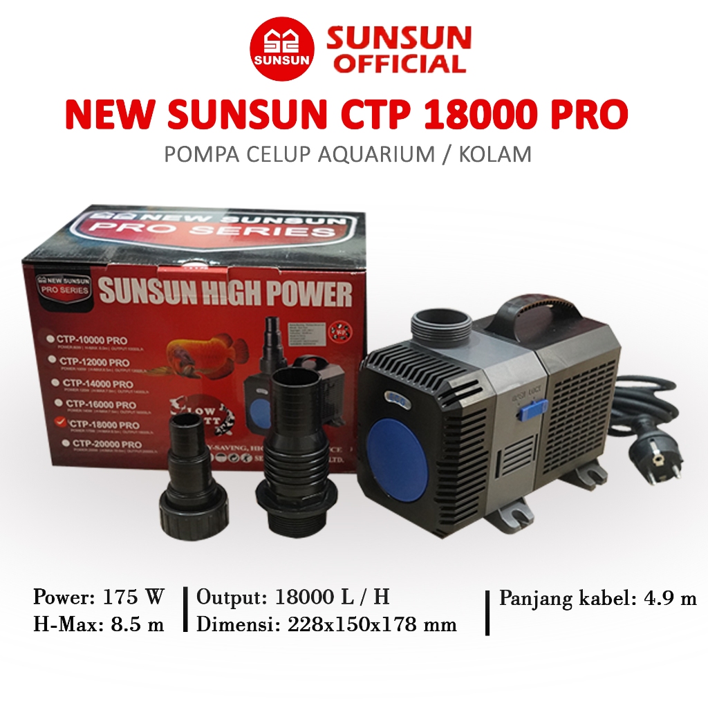 Jual New Sunsun Ctp Pro Pompa Celup Kolam Aquarium Shopee