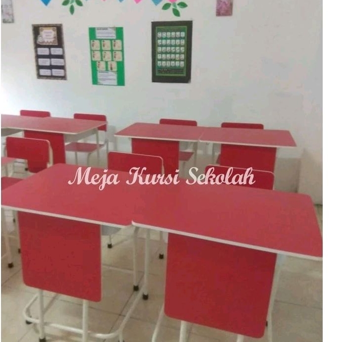 Jual Meja Kursi Sekolah - Tipe A+ | Warna Spark Red | Merah Terang ...