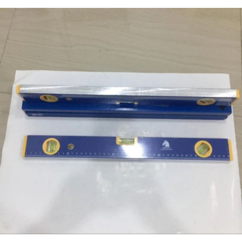 Jual waterpas MASSAKI biru 18 inchi waterpass penggaris 45cm aluminium ...