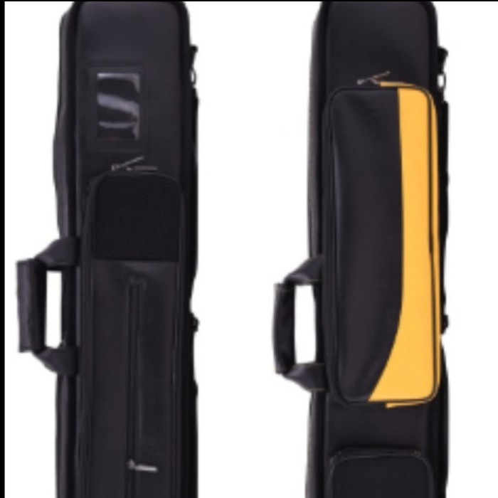 Outlaw Billiards OLSCB 4x8 Soft Pool Cue Case, 2 Big Pockets, 4 Butts 8 Shafts