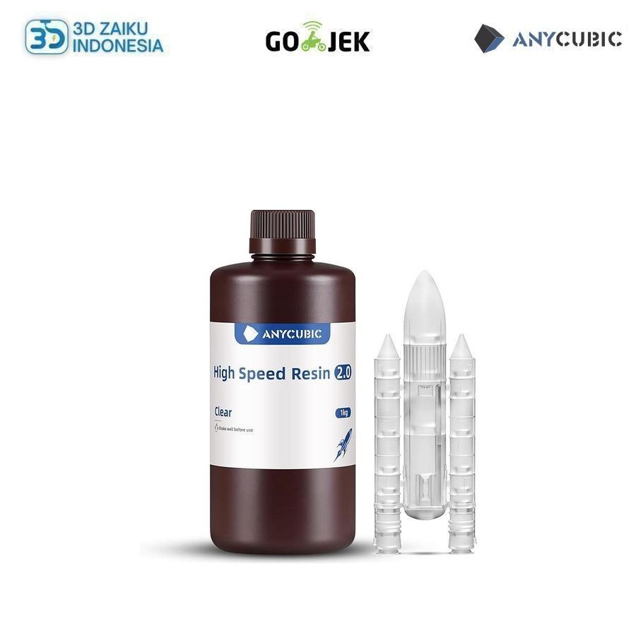ANYCUBIC High Speed Resin 2.0, 3D Printer Resin, High Activity, Low Viscosity, Ultra Fast Printing with Anycubic Photon Mono M7 Pro(170mm/h) 3D Printer, Gray, 1kg