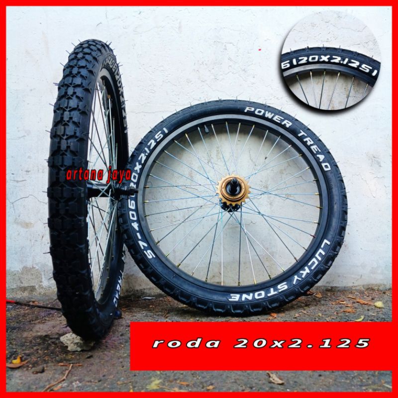 Jual roda sepeda BMX 20x2.125 lucky stone sudah di pasang Jual roda sepeda BMX 20x2.125 lucky stone sudah di pasang