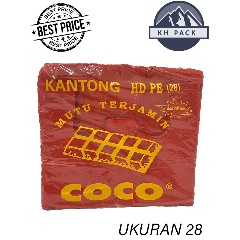 Jual KANTONG PLASTIK COCO ATAU TIFICO MERAH 500 GRAM 17/24/28/35/40/50 ...