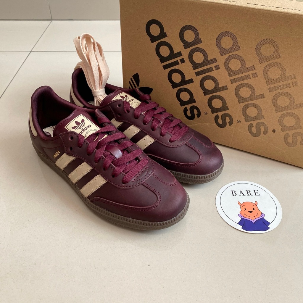 Jual Adidas Samba OG Maroon Crystal Sand Women (100% Original 