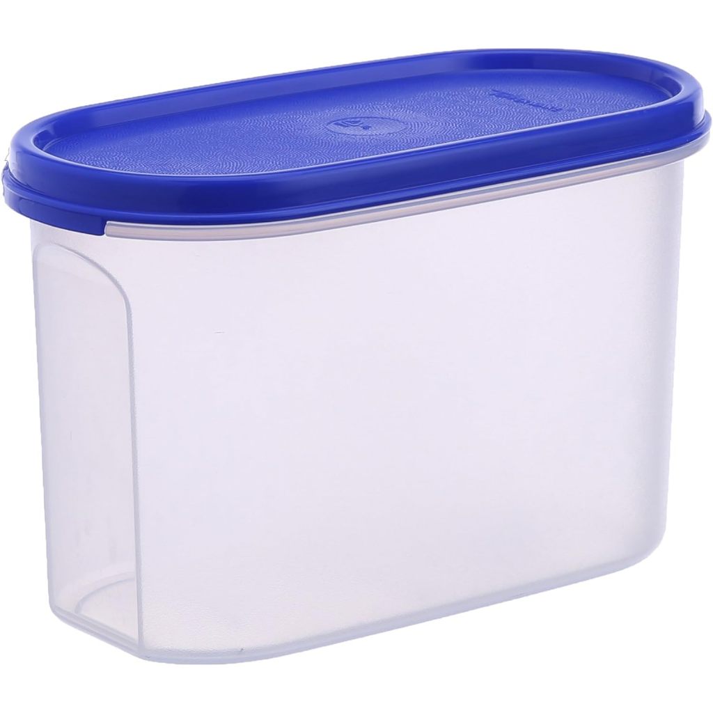 Jual tupperware modular mates oval 2 mmo 2 ( 1.1 liter ) warna biru ...