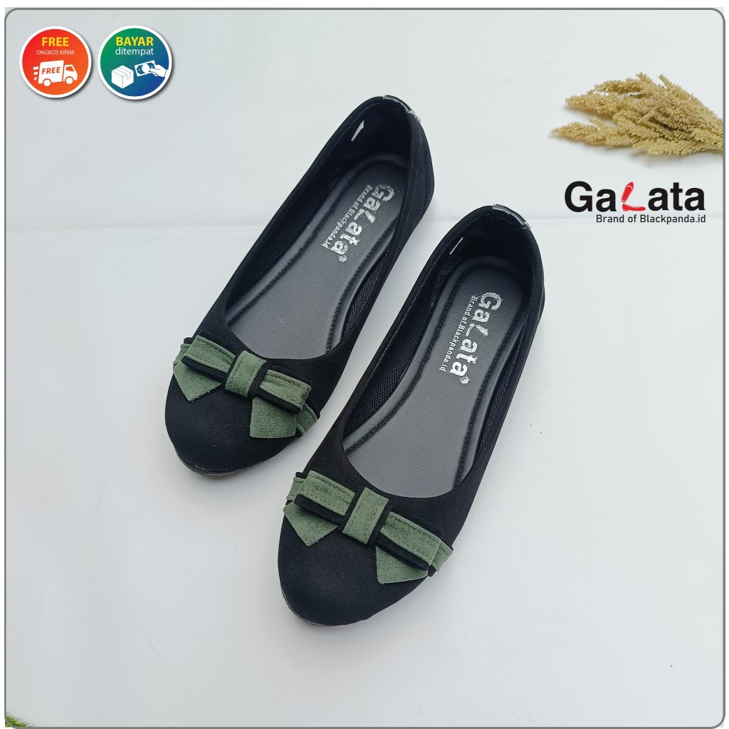 Jual Blackpanda Flat Shoes / Sepatu Black Panda / Sepatu Wanita / Black ...