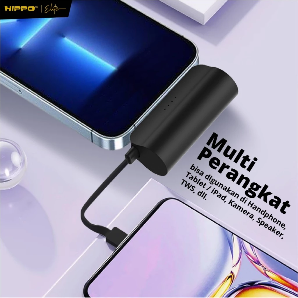 Hippo Powerbank Gaia2 5000mAh With Stand SDC Smart detect charger