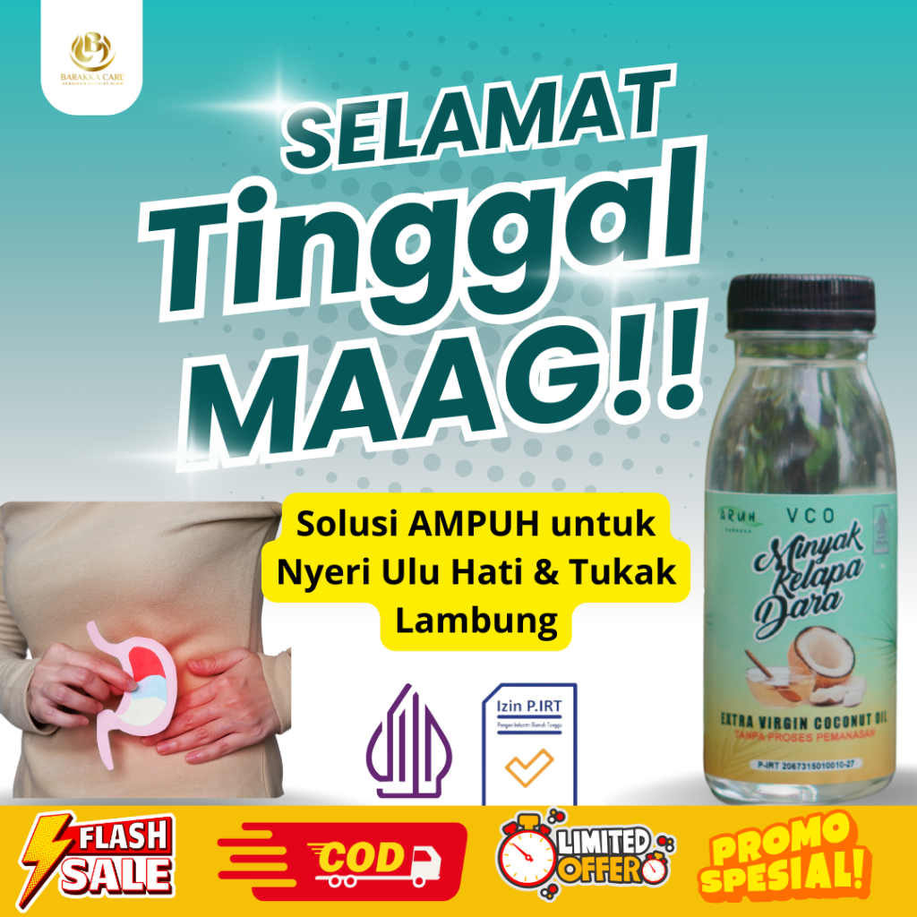 Jual VCO Extra Virgin Coconut Oil Minyak Kelapa Murni Premium untuk Obat Maag Asam Lambung dan