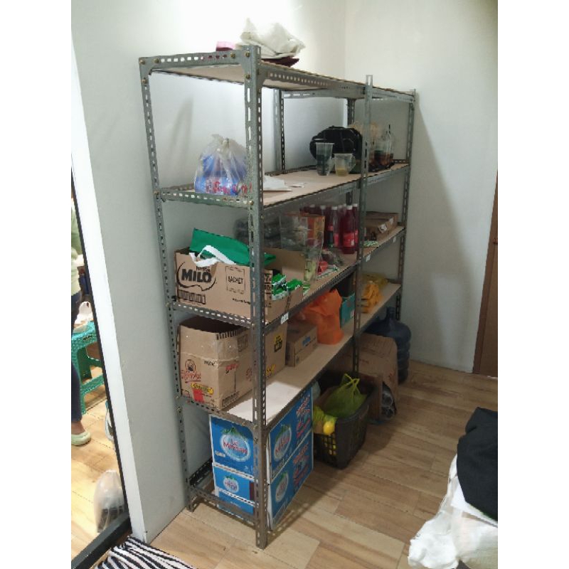 Jual rak besi siku lubang t180 p150 L30cm 5 susun 6 tiang rak kantor ...
