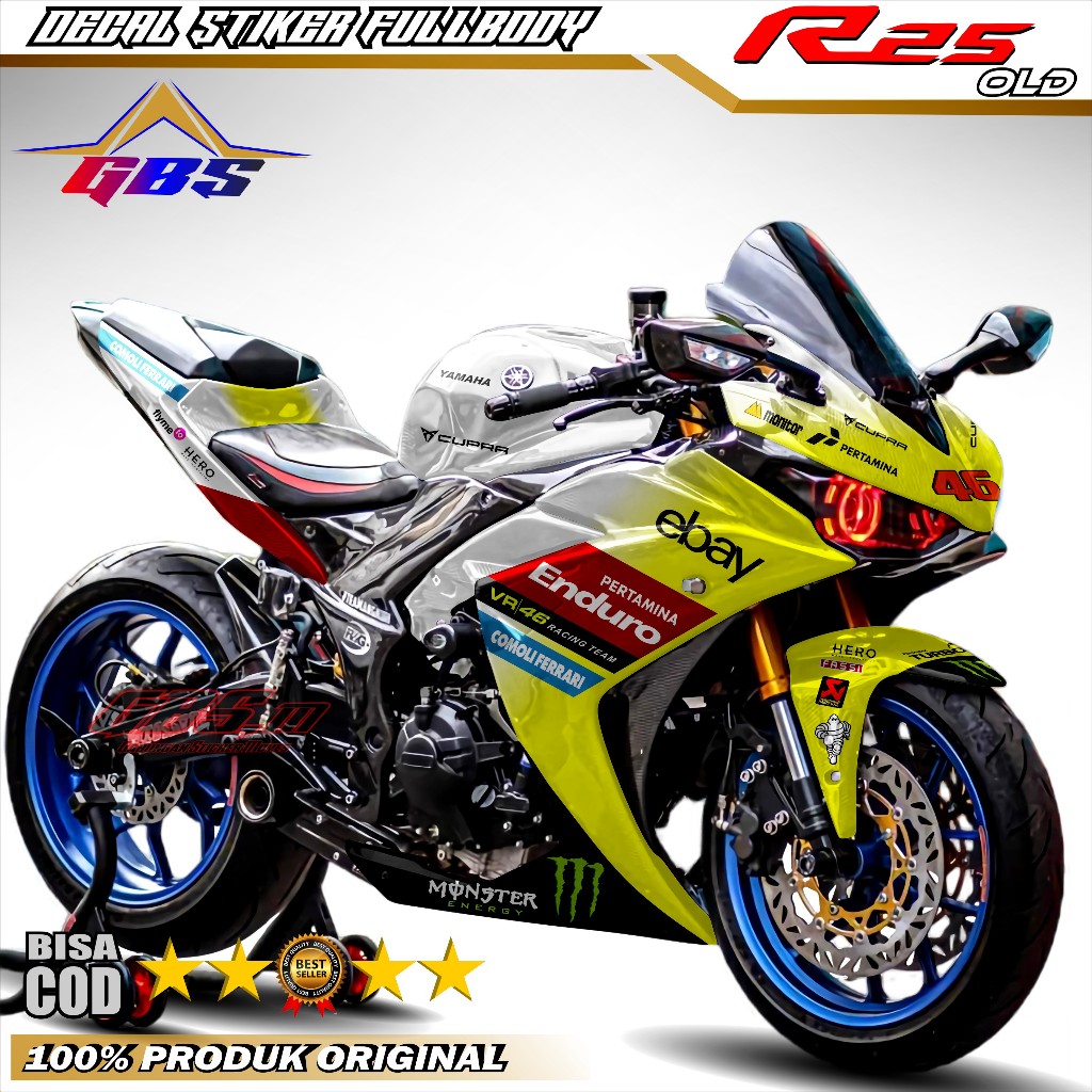 Jual ORIGINAL Decal Sticker Variasi R25 Old Stiker R25 Full Body Stiker ...