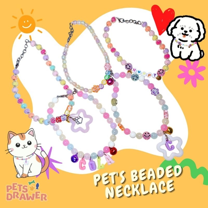 Jual Pet's Beaded Necklace Collar / Kalung Anabul Manik Manik Custom ...