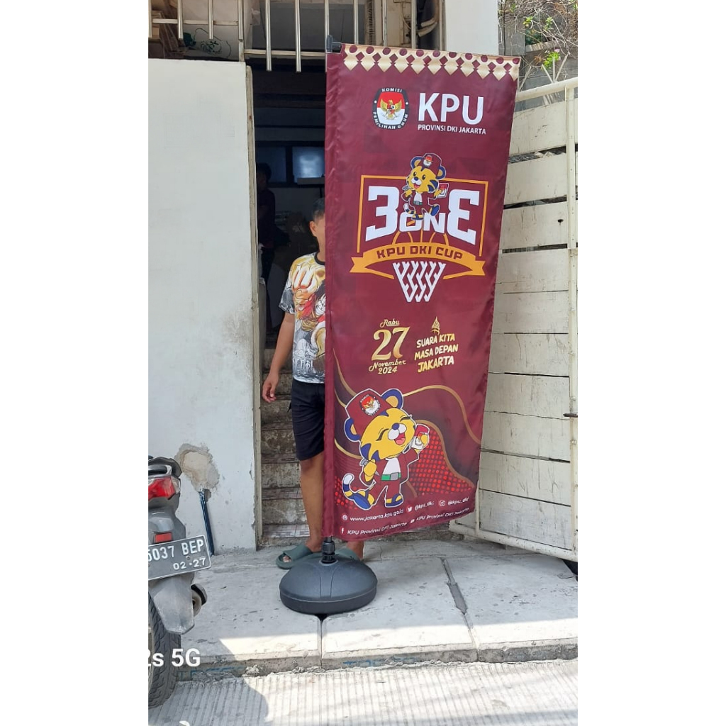 Jual flag banner flying banner edge flag bannertanpa printing | Shopee ...
