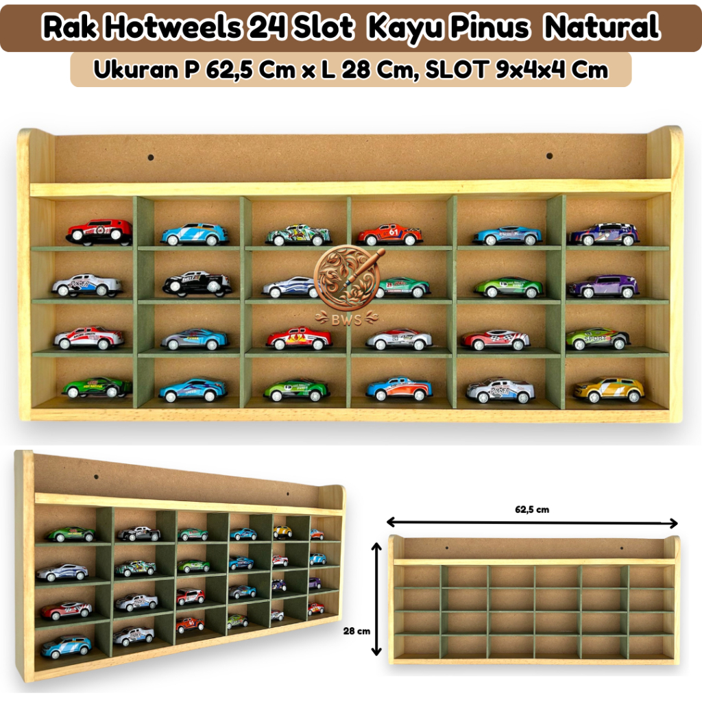Jual Rak Hotwels isi 24 Slot Warna Dan Natural tempel dinding | Shopee ...