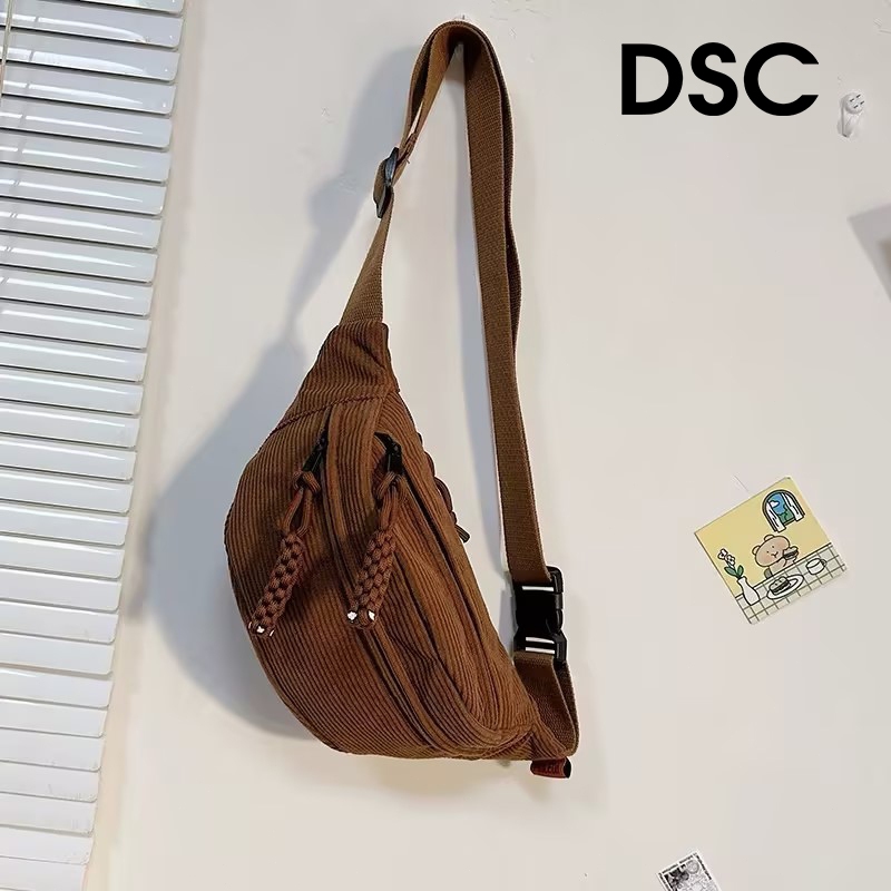 COD Tas Selempang Pria Anti Air Waistbag Fashion Tas Sling Pouch Bag  Waterproof Sport Bag