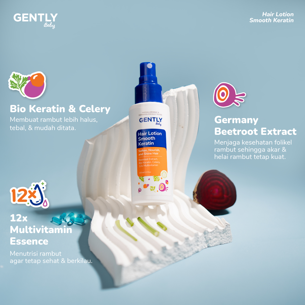 Jual GENTLY Baby Fresh and Thick | Paket Hair Lotion Smooth Keratin 100 ...