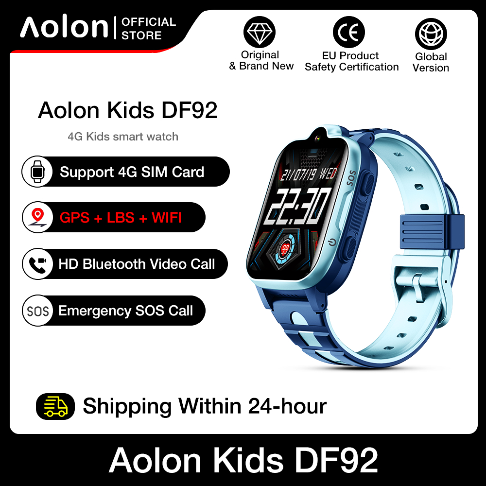 Jual 【KIDS】Aolon DF92 Smartwatch Kids Real-Time Chat 4G GPS+LBS+