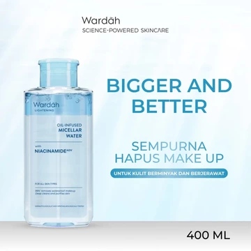WARDAH MICELLAR WATER SERIES ( 100 240 400 Ml ) Pembersih Make Up Wajah Acnederm Nature Daily