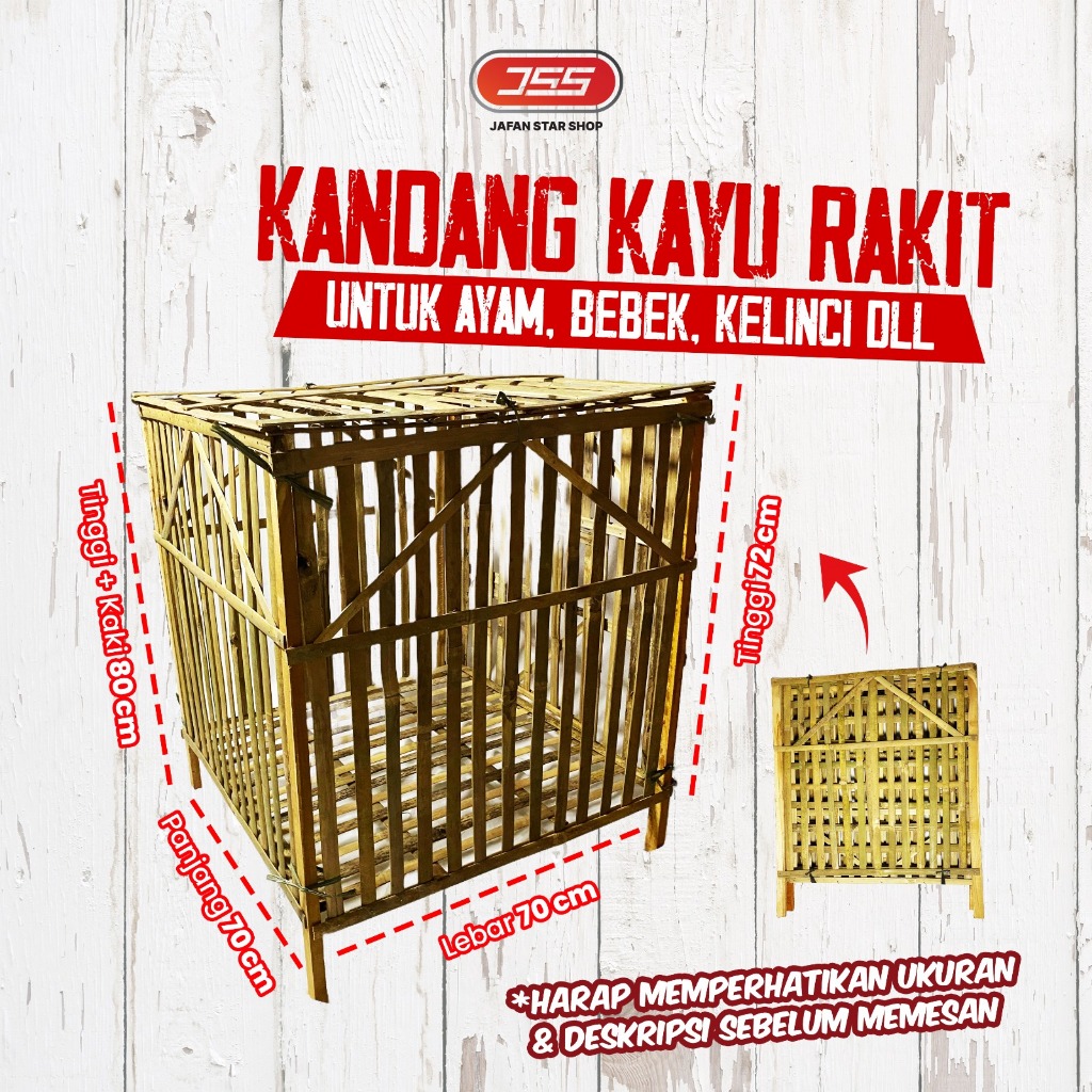 Jual R3y Kandang Ayam bambu Rakitan Flexibel untuk semua jenis ayam ...