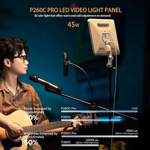 Jual Godox LED P260C PRO Bi-Color LED Continues Light Panel Lampu ...