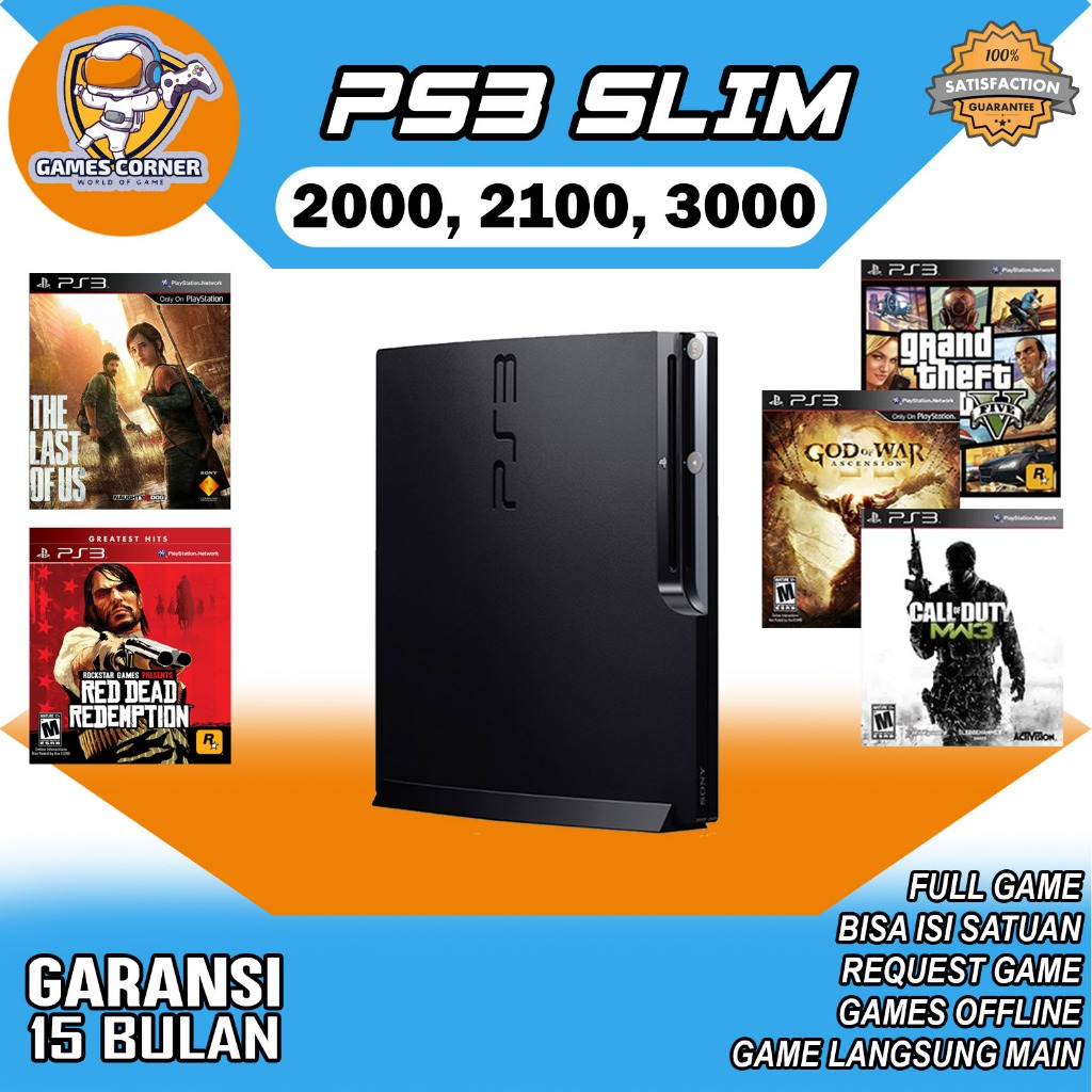 Jual PS3 Slim S2000 HDD 160/250/320/500 - PS 3 SLIM Garansi 1 tahun ...