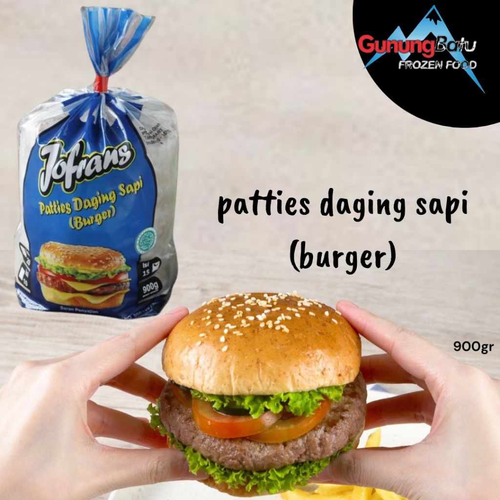 Jual JOFRANS BEEF PATTIES (ISIAN BURGER) 900GR Shopee Indonesia