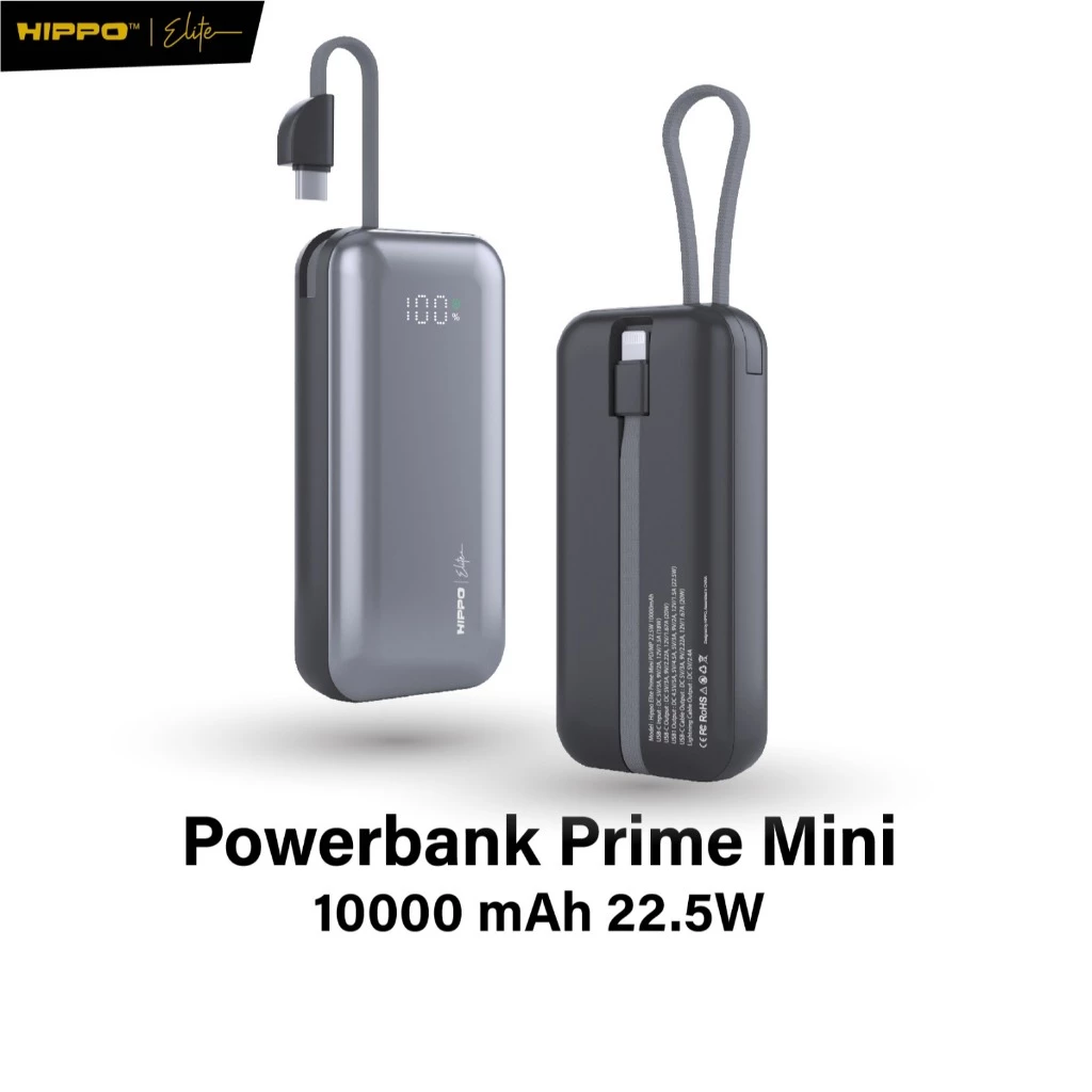 Hippo Elite Powerbank Prime Mini 10000mAh PD 22,5Watt Flight Friendly