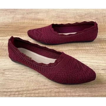 Sepatu Balet Wanita Rajut Import Korea Flatshoes Rajut Import Korea