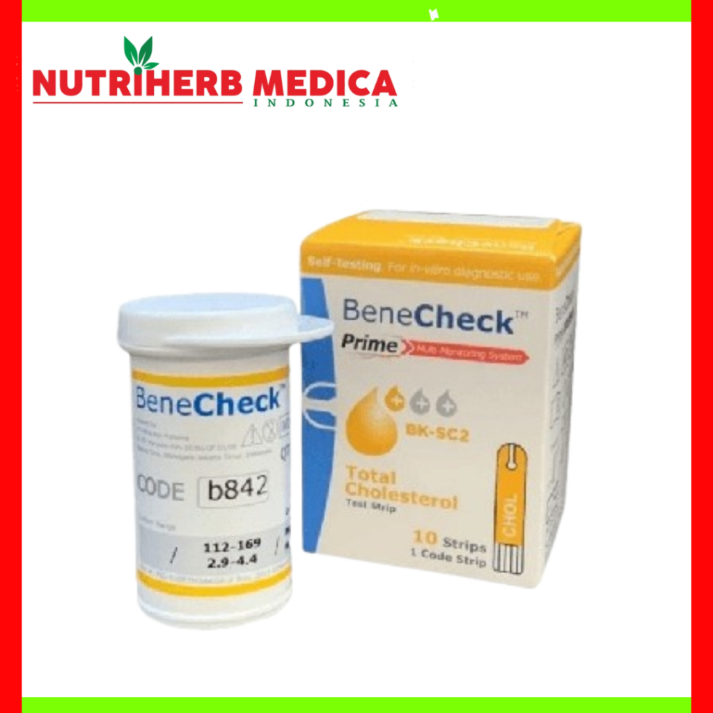 Jual Benecheck Prime Strip Cek Tes Kolesterol [BONUS alcohol swab ...