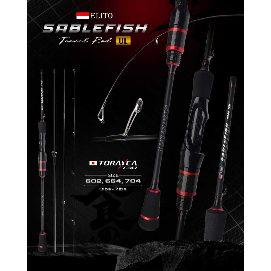 Jual Rod SPINNING ELITO UL SABLE FISH TRAVEL ROD | Shopee Indonesia