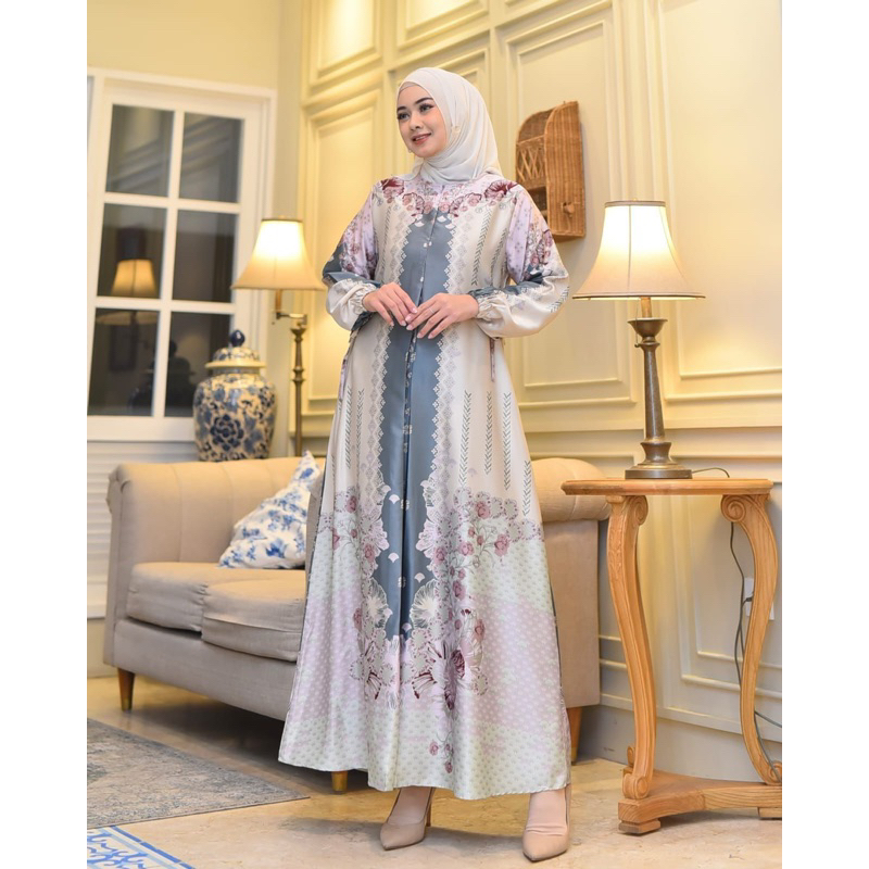 Raiya Dress Gamis Silk Premium Busui Jumbo - foto 2
