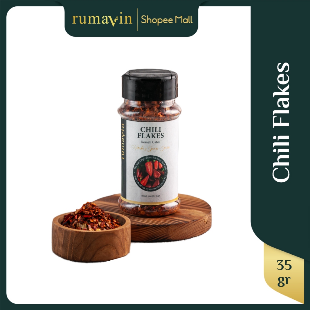 Jual Rumavin - Premium Rempah Chili Flakes / Bubuk Cabai Kasar Botol ...