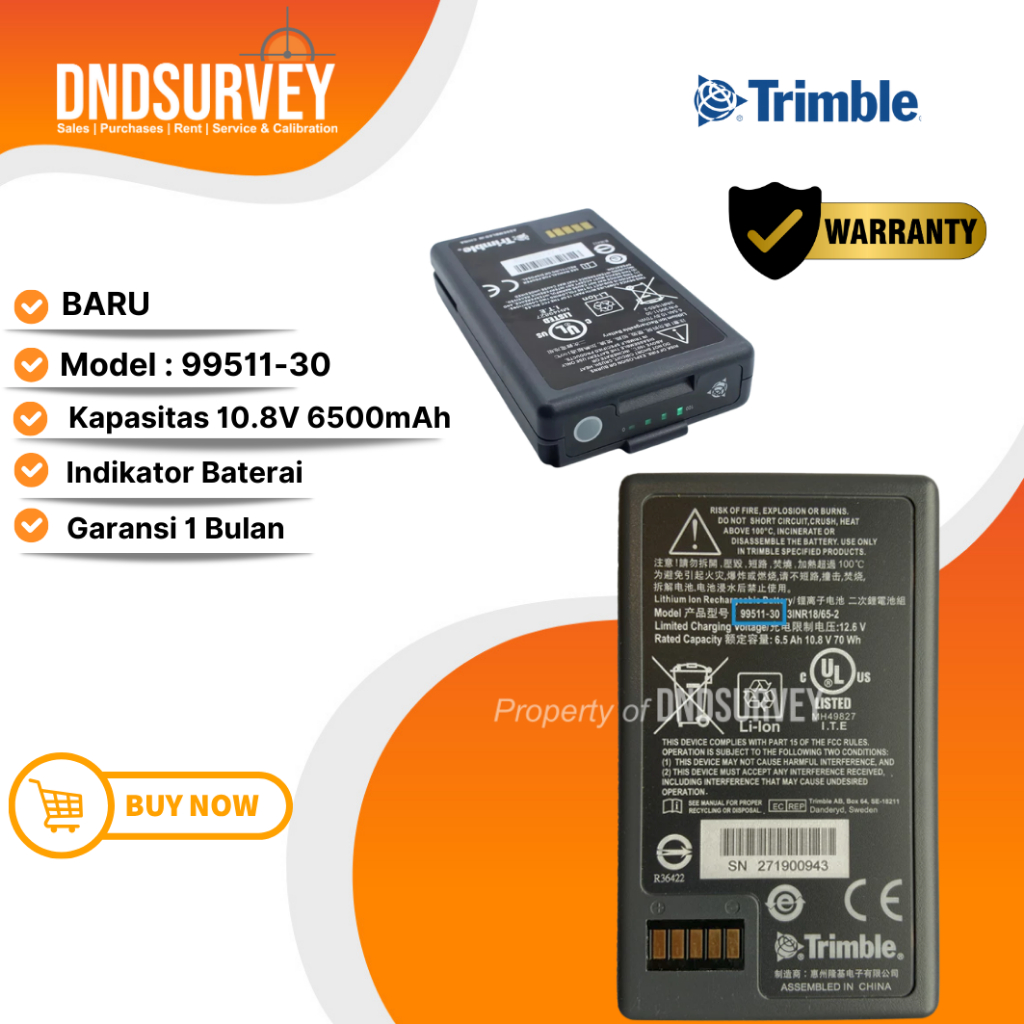 Jual Battery Total Station Trimble for S, SPS dan RTS 99511 | Shopee ...