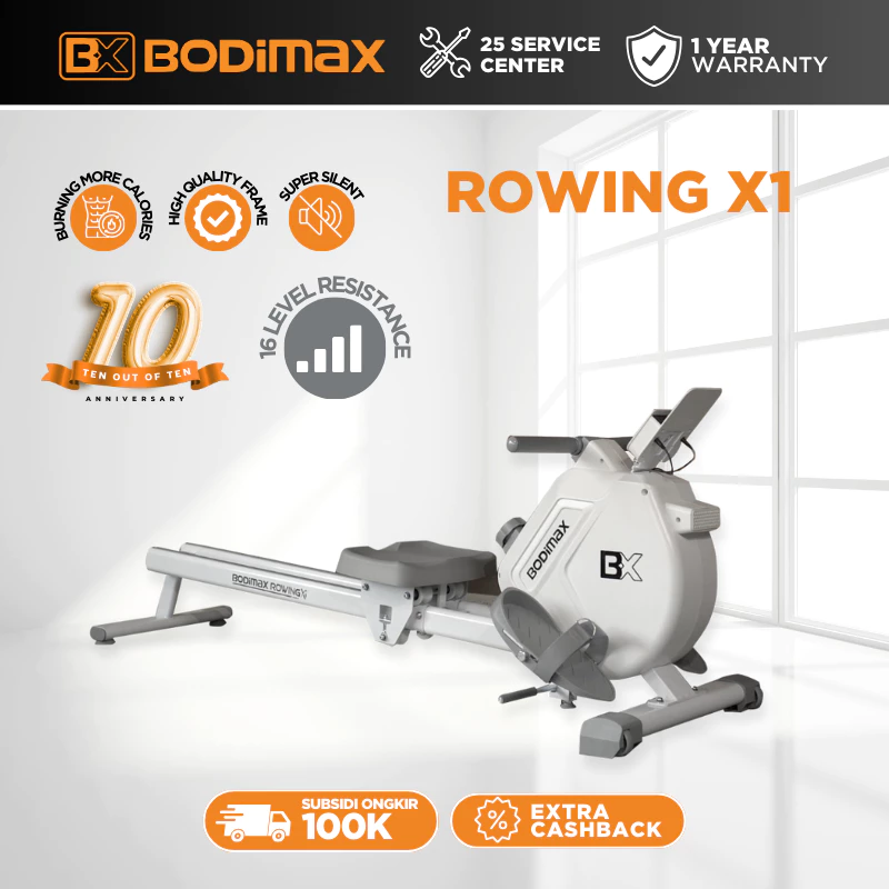 BODIMAX ROWING MACHINE X1 / LOW IMPACT / FITNESS / ALAT OLAHRAGA